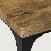 Three Piece Compact Dining Set with Table and Two Chairs in Rustic Brown