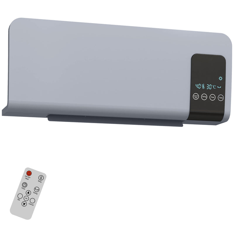 Wall Mounted Electric Heater - Grey