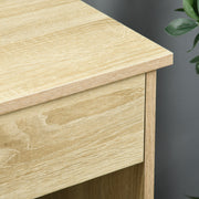 Computer Desk with Drawers and Lockable Storage for Organised Home Office Oak AOSOM