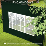 Set of Two Green 3 x 3m Gazebo Side Panels Ideal for Replacing Garden Shelter Walls