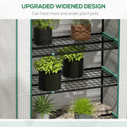 5 Tier Mini Greenhouse With Roll Up Door For Indoor Or Outdoor Use, White