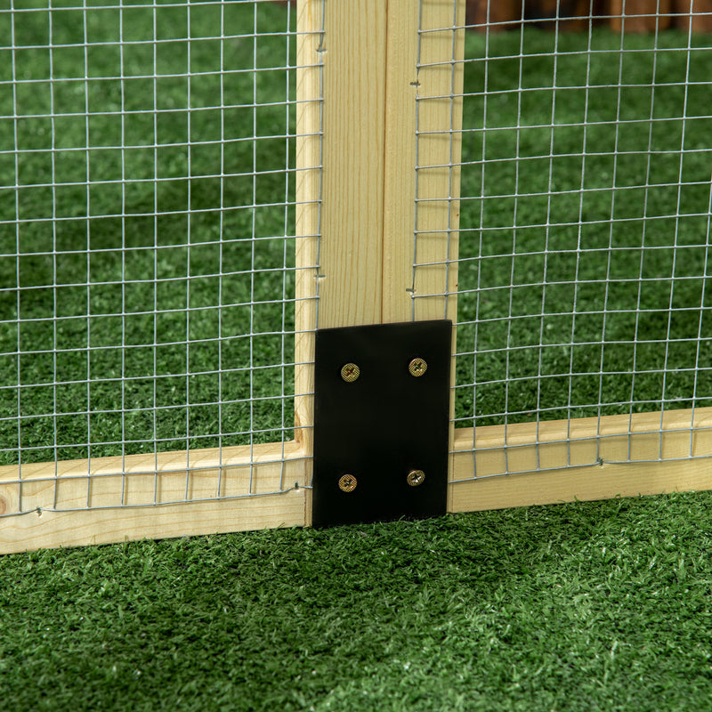 Large Wooden Chicken Coop With Expandable Run For Outdoor Poultry Care, Natural Wood