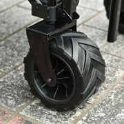 Black Folding Cart Trolley Wagon with Handle and Wheels for Camping or Beach Use