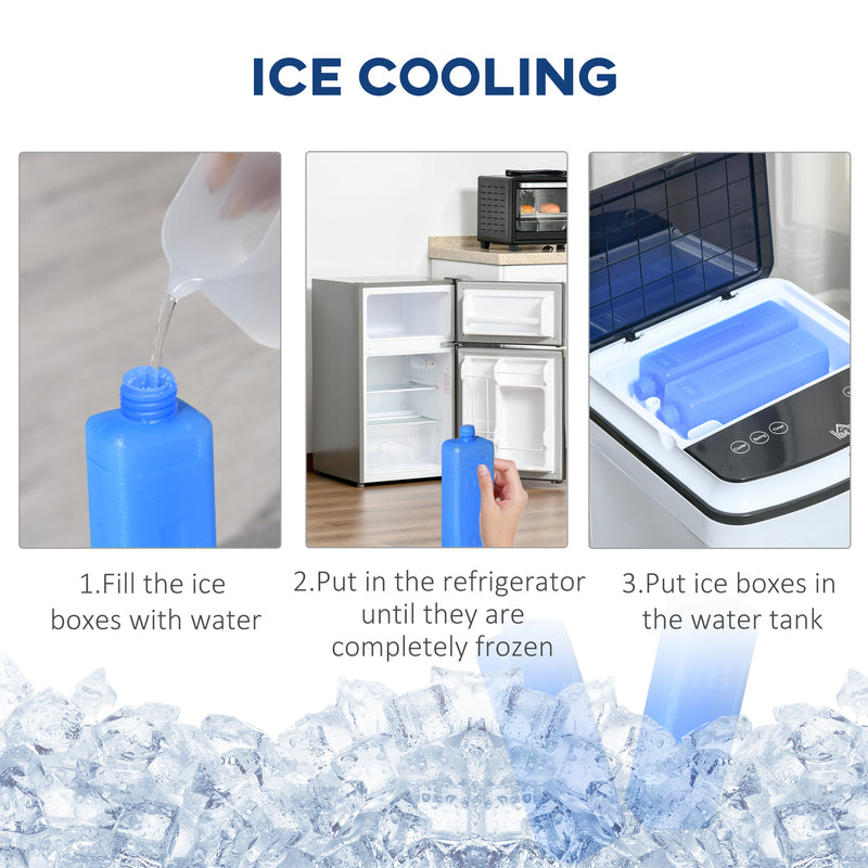 3 in 1 Portable Air Cooler with Timer Remote and 4L Water Tank for Home Use, White