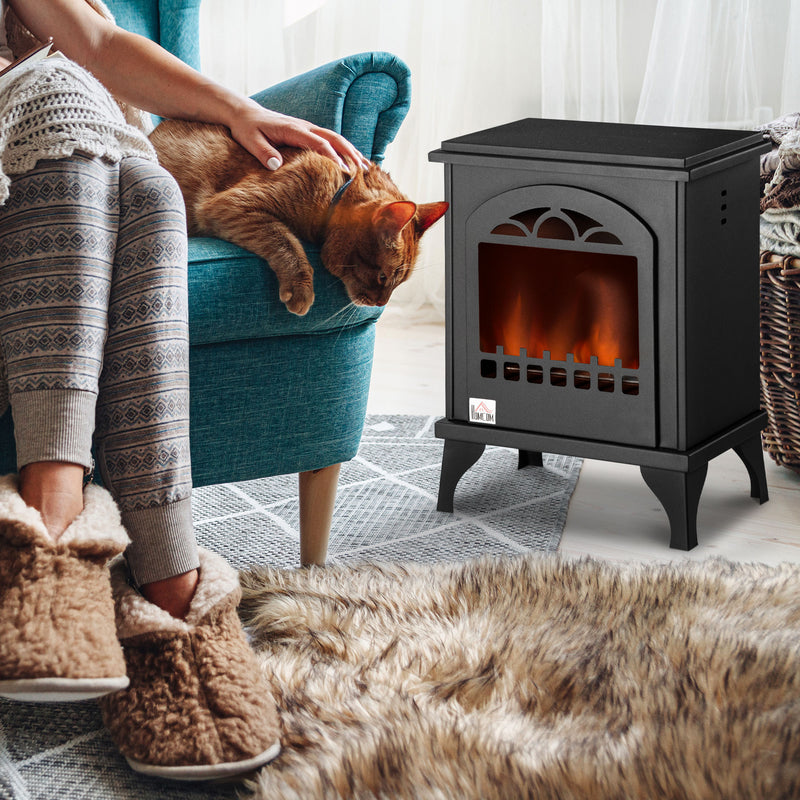 Freestanding Bioethanol Fireplace for Instant Smoke Free Warmth in Any Room Black