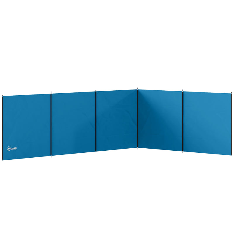 Outdoor Privacy Screen for Wind and Sun Protection with Carry Bag 7.8m Blue