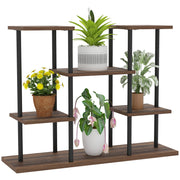 Four Tier Wooden Shelf Plant Stand for Indoor and Outdoor Display by Outsunny