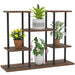 Four Tier Wooden Shelf Plant Stand for Indoor and Outdoor Display by Outsunny
