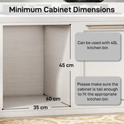 Kitchen Cupboard Pull Out Bin with Dual Compartments for Easy Waste and Recycling Black Homcom