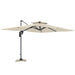 Grey Cantilever Parasol 3.7 x 2.7m With 360 Rotation Tilt UPF50 Sun Shade by Outsunny