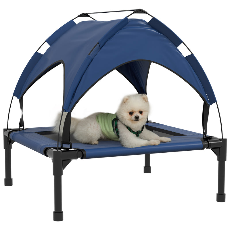 Cooling Raised Pet Bed with Breathable Mesh Ideal for Small and Medium Dogs Dark Blue