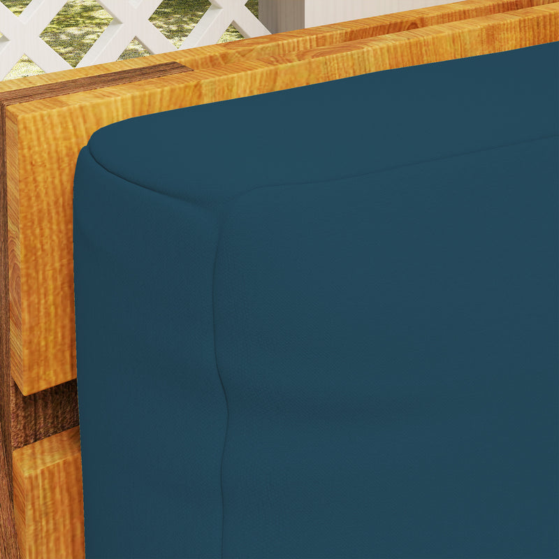 Navy Blue 2 Seater Pallet Furniture Cushions 20 cm Thick UPF20+ Fabric Outdoor Seat Pads by Outsunny