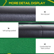 10 Player Foldable Poker Table Top With Cup Holders And Carry Bag For Game Nights Green AOSOM
