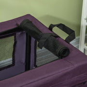 60cm Soft Pet Carrier With Cushion For Small Dogs Ideal For Travel, Purple