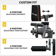 Seated Leg Extension and Curl Machine Adjustable Lower Body Workout Equipment by SPORTNOW AOSOM