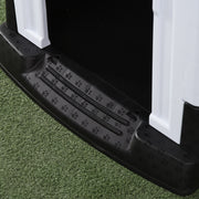 Outdoor Dog Kennel House for Small Breeds with Raised Floor for Airflow Grey