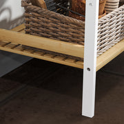 Four Tier Bamboo Adjustable Shelf Storage Unit for Home and Office by HOMCOM