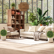 Set of 2 Artificial Boxwood Topiary Ball Bushes UV Resistant for Garden or Balcony Green