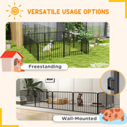 Heavy Duty 8 Panel Dog Playpen for Indoor and Outdoor Use with Secure Latch Black