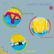 Kids Swing Seat for Safe Indoor and Outdoor Play with Adjustable Ropes Light Blue AOSOM