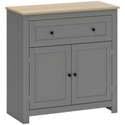 Modern Sideboard Cabinet With Drawer And Adjustable Shelf For Kitchen Or Hallway Grey