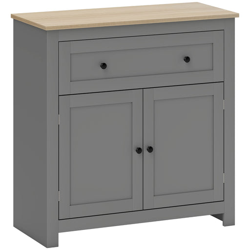 Modern Sideboard Cabinet With Drawer And Adjustable Shelf For Kitchen Or Hallway Grey