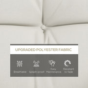 Outdoor Chair Cushion Set with Back Seat Pads and Ties Ideal for Patio Seating White AOSOM