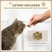 2-in-1 Cat Scratcher with Organic Catnip for Indoor Cats Brown 29.5 x 56 x 26cm by PawHut