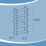 5 Tier Bookshelf and Storage Rack Freestanding Shelving Unit for Home Office by Vasagle