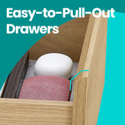 Bedside Table with Charging Station and 3 Drawers for Bedroom or Lounge by Vasagle