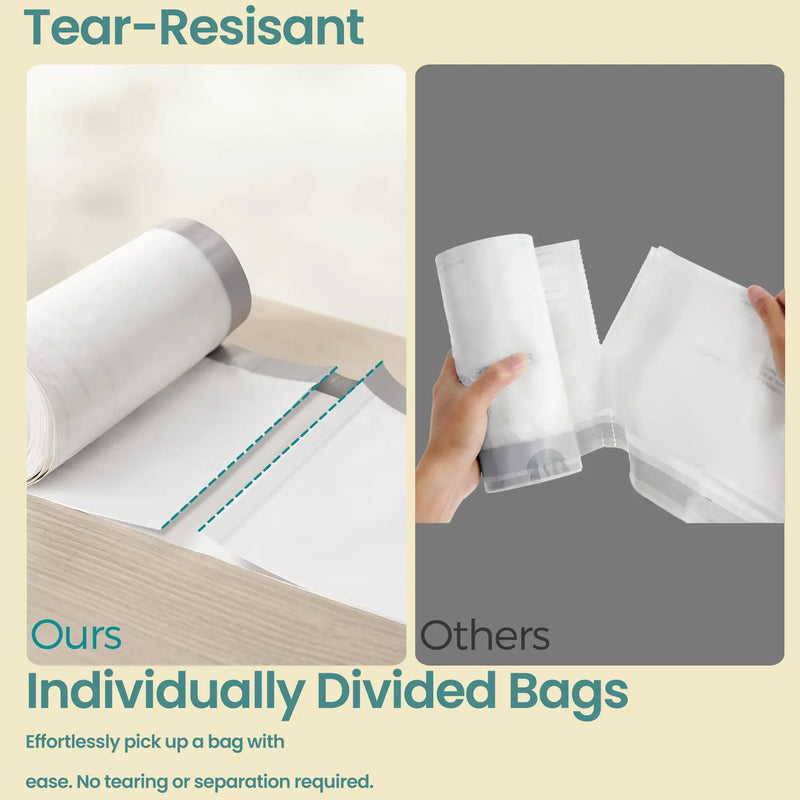 Liner Code 30A Pre-separated 8-gallon drawstring rubbish bags 4 rolls for 30L bins by Songmics