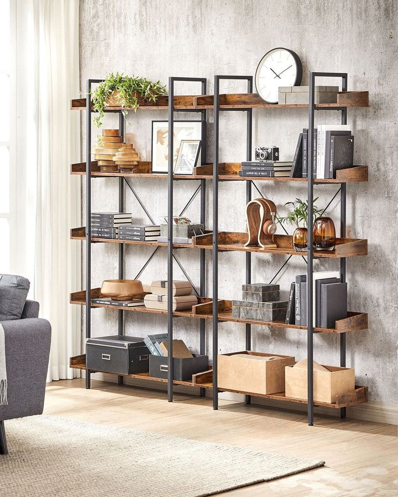 5 Tier Industrial Open Bookcase by Vasagle