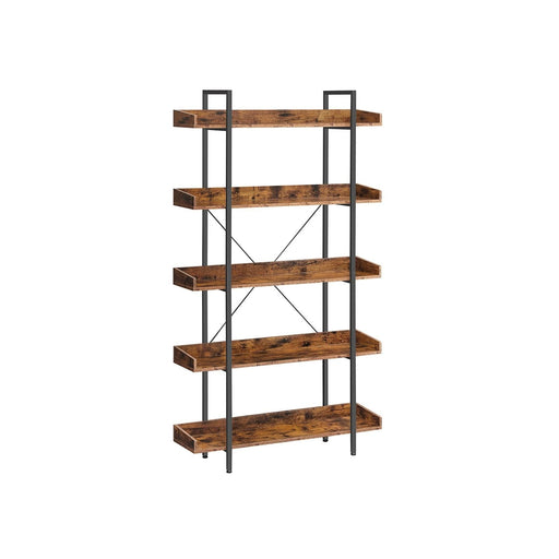 Image of a 5 Tier Industrial Open Bookcase by Vasagle Furniture.