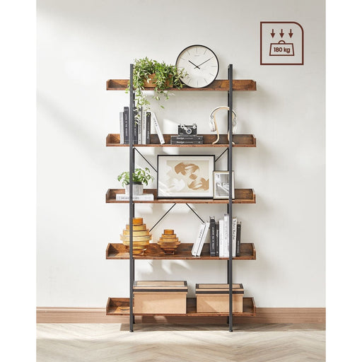 5 Tier Industrial Open Bookcase by Vasagle