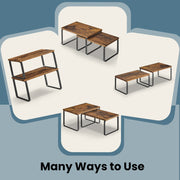 Set of 2 Spice Racks Freestanding Kitchen Organisers for Worktops and Cabinets by Songmics