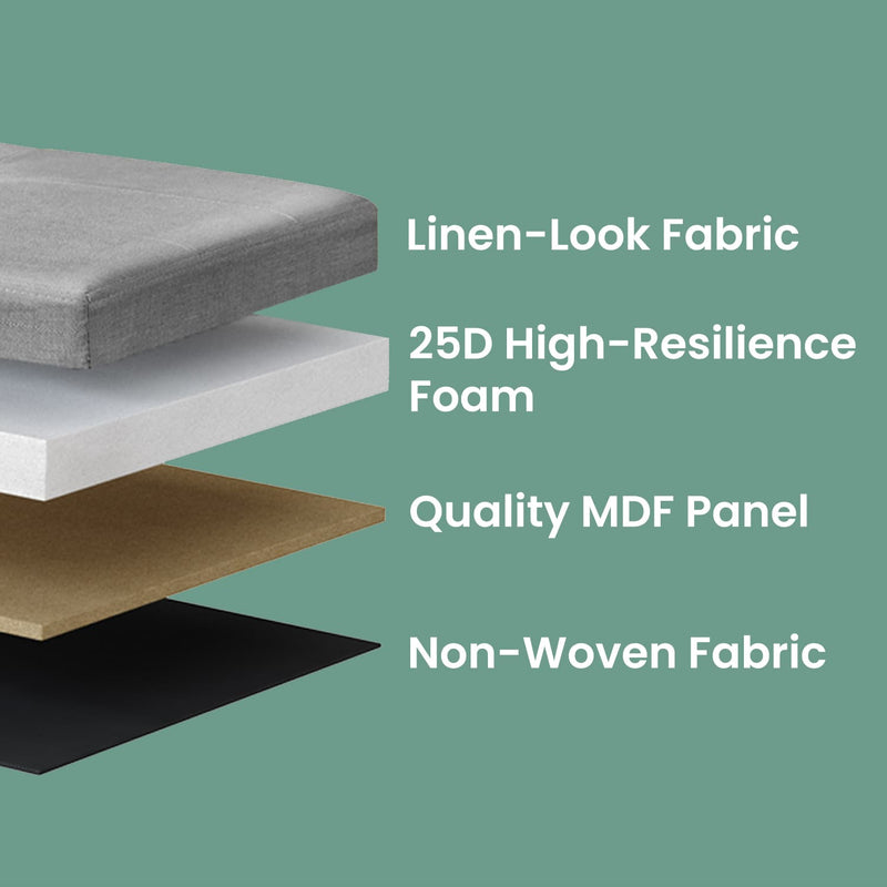 Storage Ottoman Bench Upholstered 110 cm with Hidden Compartment for Bedroom by Songmics