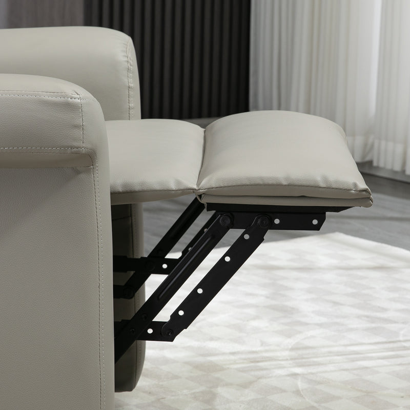 Electric Recliner Armchair with Remote and Footrest for Elderly Comfort and Support Grey