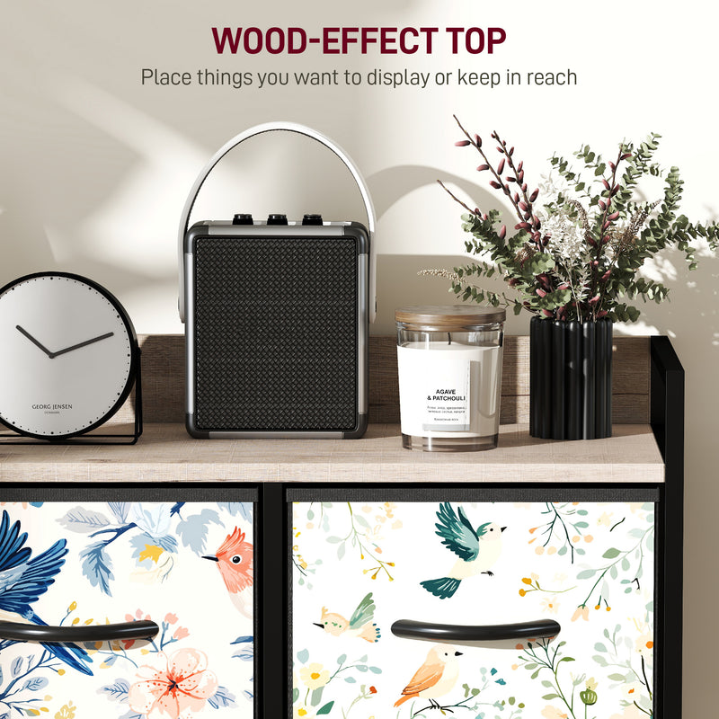 5 Drawer Chest of Drawers with Spacious Storage for Bedroom or Hallway, White