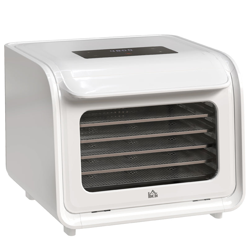 Six Tray Food Dehydrator 35-70 Degrees Centigrade Adjustable Temperature White by HOMCOM