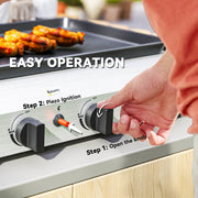 Four Burner Portable Gas Grill for Outdoor Cooking by Outsunny