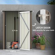 Latch door panel with the door opening marked at 1.71 m high and 0.63 m wide
