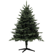 5ft artificial spruce Christmas tree on a black metal stand against a plain white background