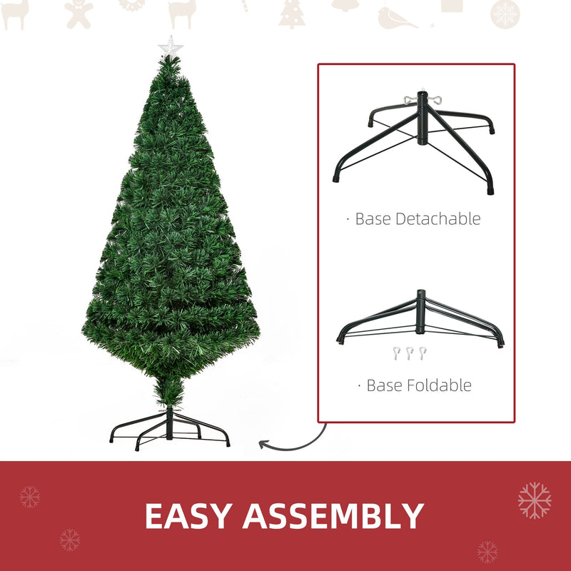 Easy assembly panel showing the tree with a detachable and a foldable base option