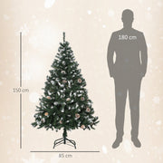 Dimensions diagram showing the Christmas tree 150 cm tall and 85 cm wide