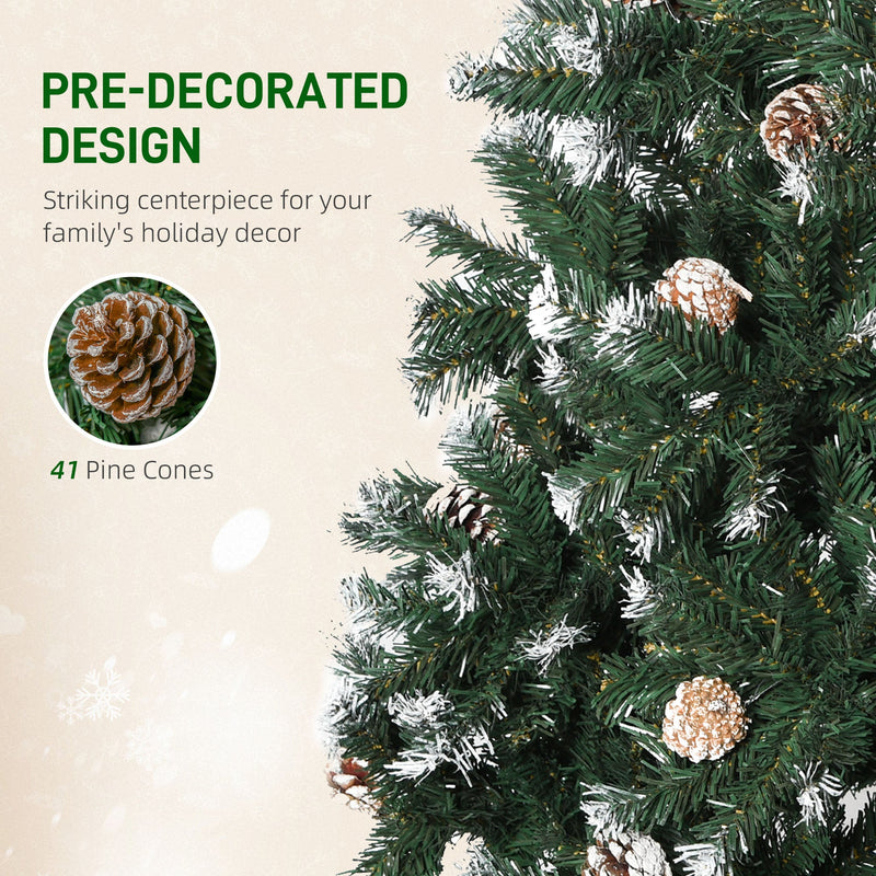 Close-up of pine cones on the branches with a 41 pine cones callout