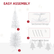 Easy assembly diagram showing two tree sections and a detachable base