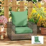 Garden Chair Cushion Set for Lasting Outdoor Comfort with Removable Washable Covers Green Outsunny
