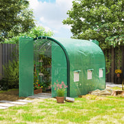 Polytunnel Greenhouse with Windows and Doors Green 3x2m by Outsunny
