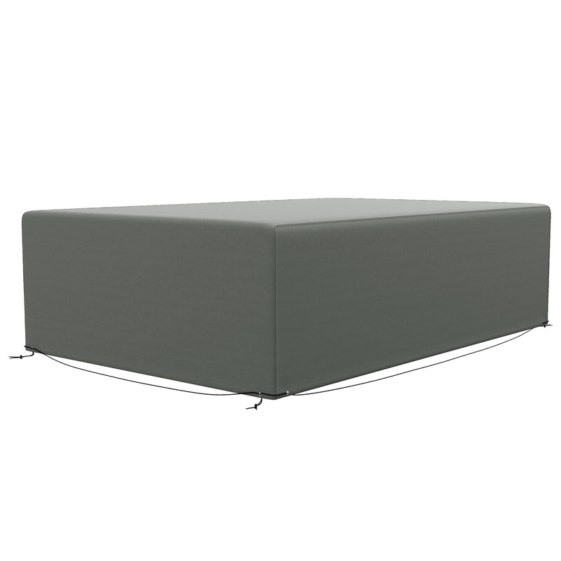 Dark Grey Waterproof 6 Seater Garden Furniture Cover 245 x 165cm Anti-UV by Outsunny