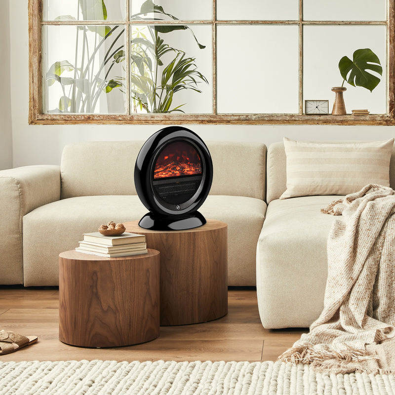 Electric Fireplace Heater for Quick Portable Warmth with Realistic Flame Effect